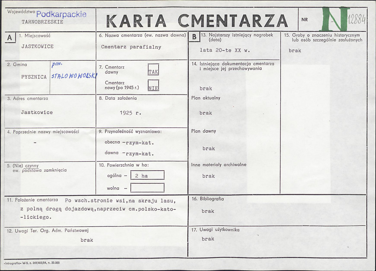 Karta cmentarza, skan nr 1