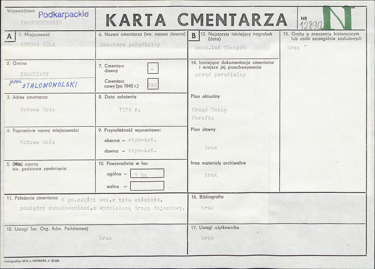 Karta cmentarza, skan nr 1