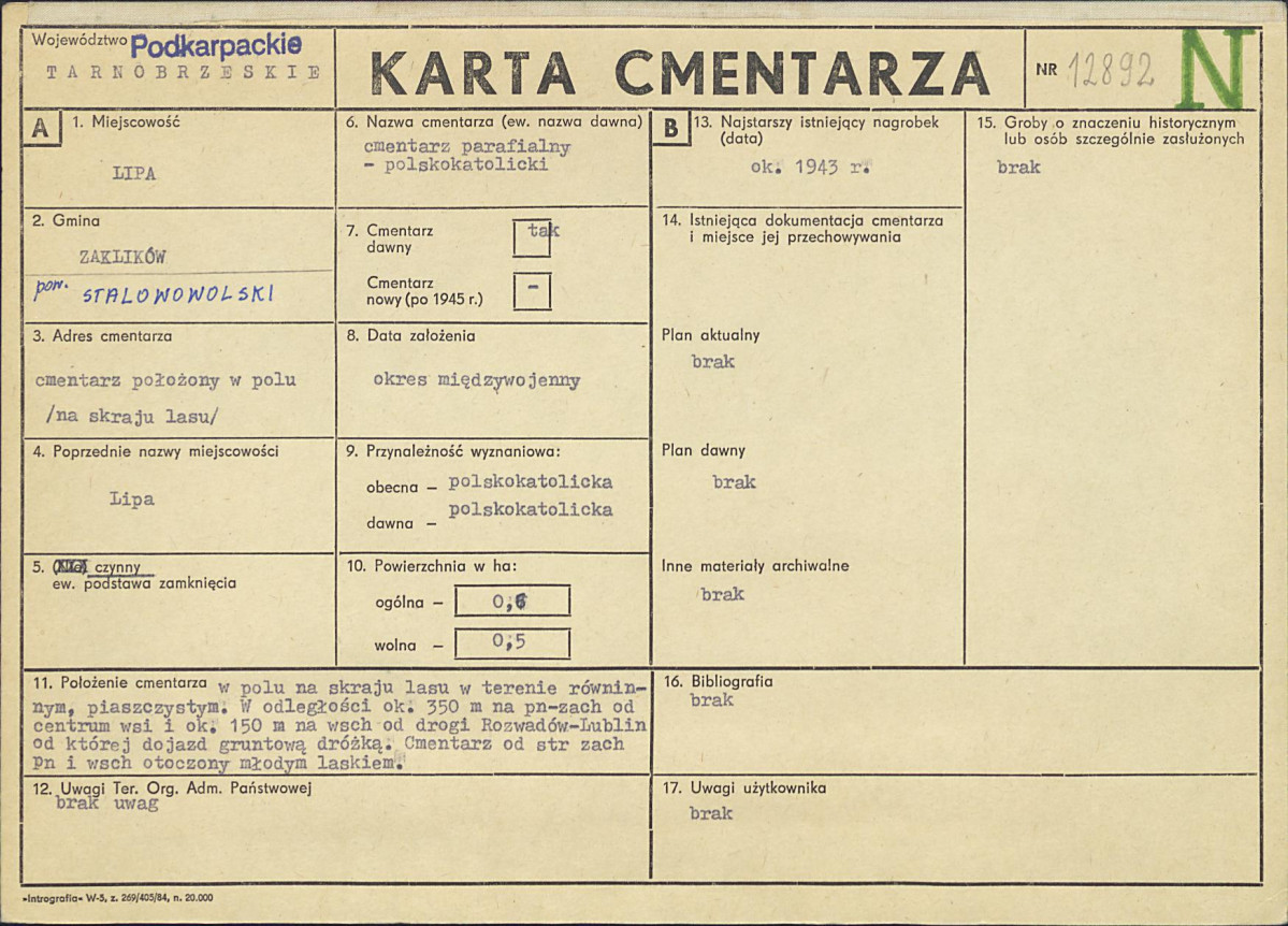 Karta cmentarza, skan nr 1