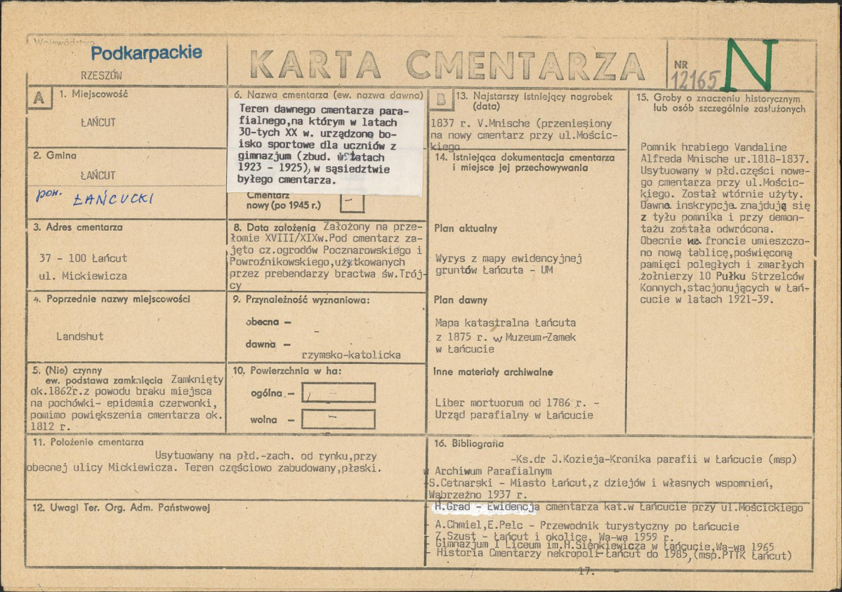 Karta cmentarza, skan nr 1
