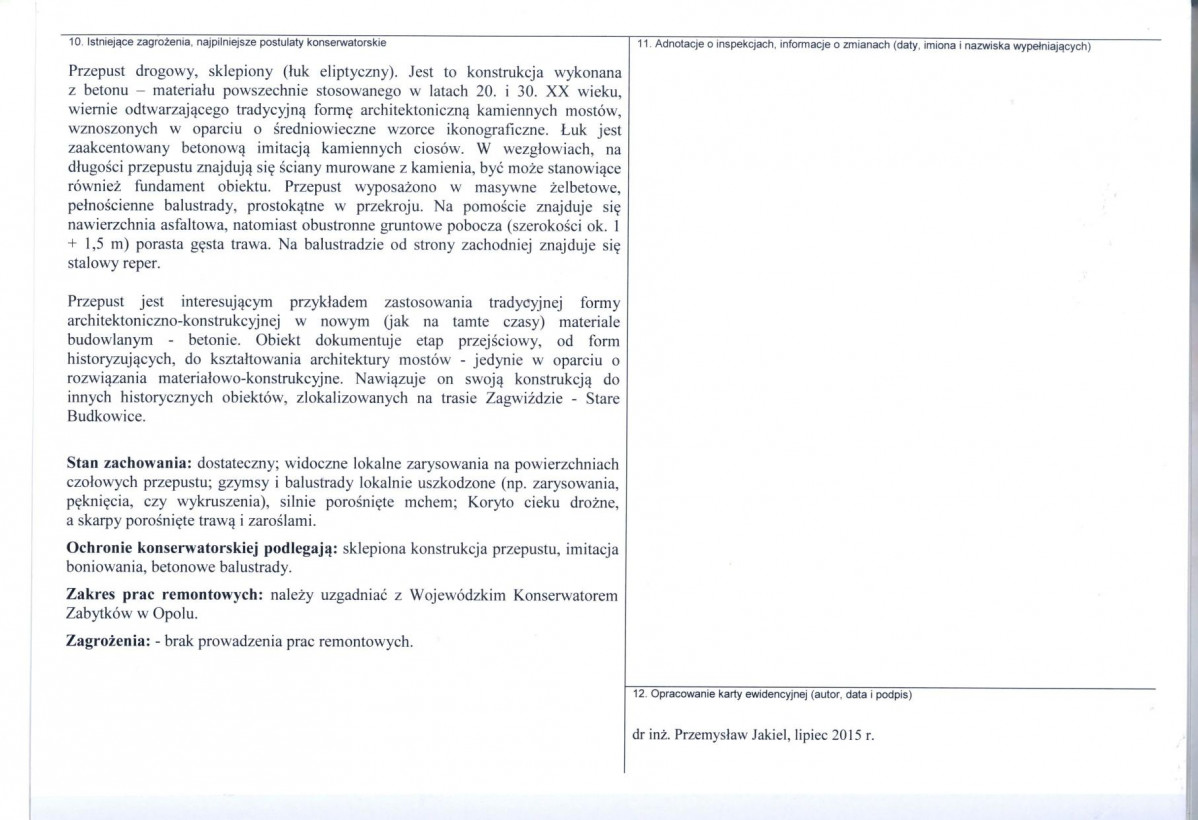 KEZN - Karta obiektu niewpisanego do rejestru, skan nr 2