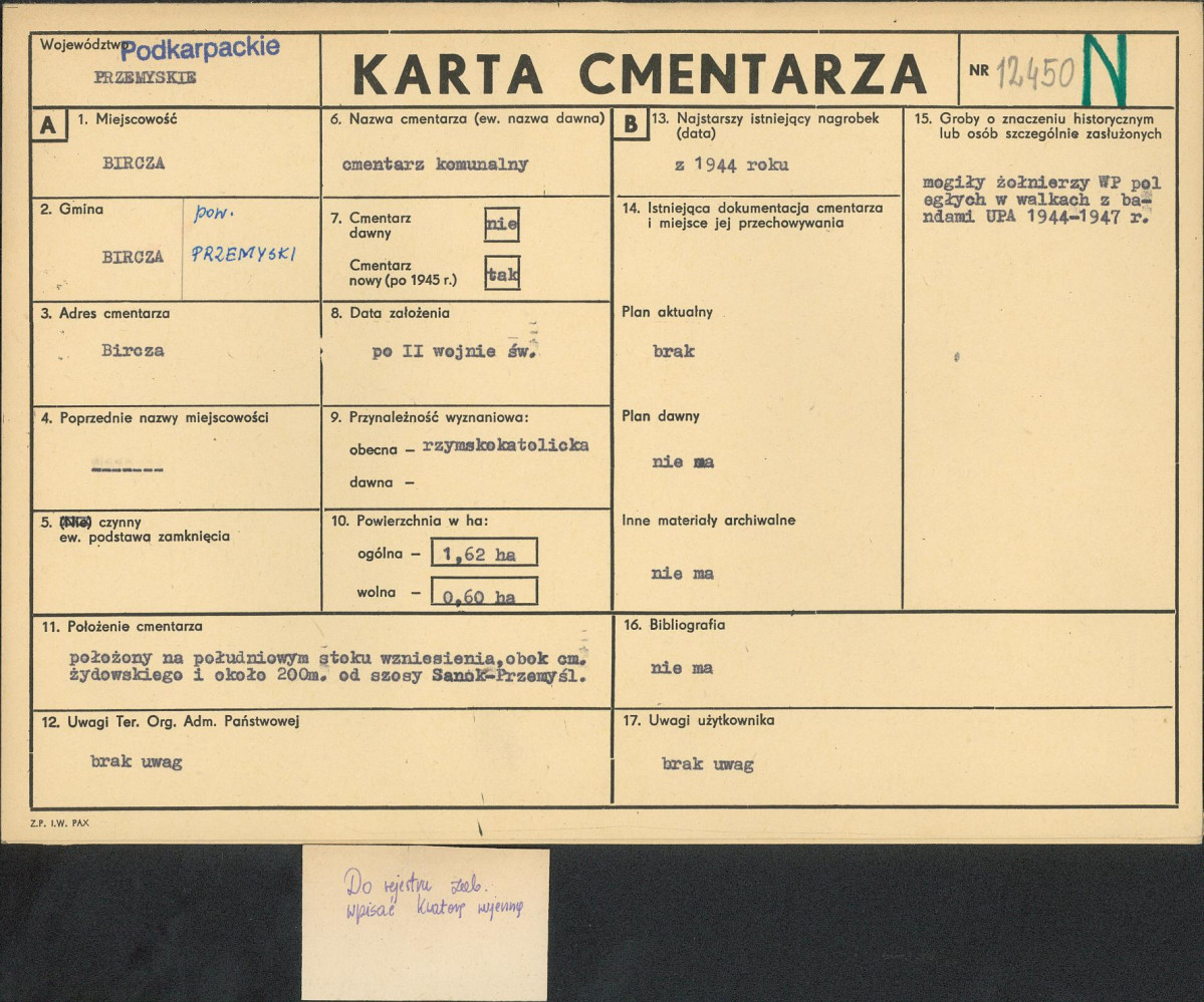 Karta cmentarza, skan nr 1