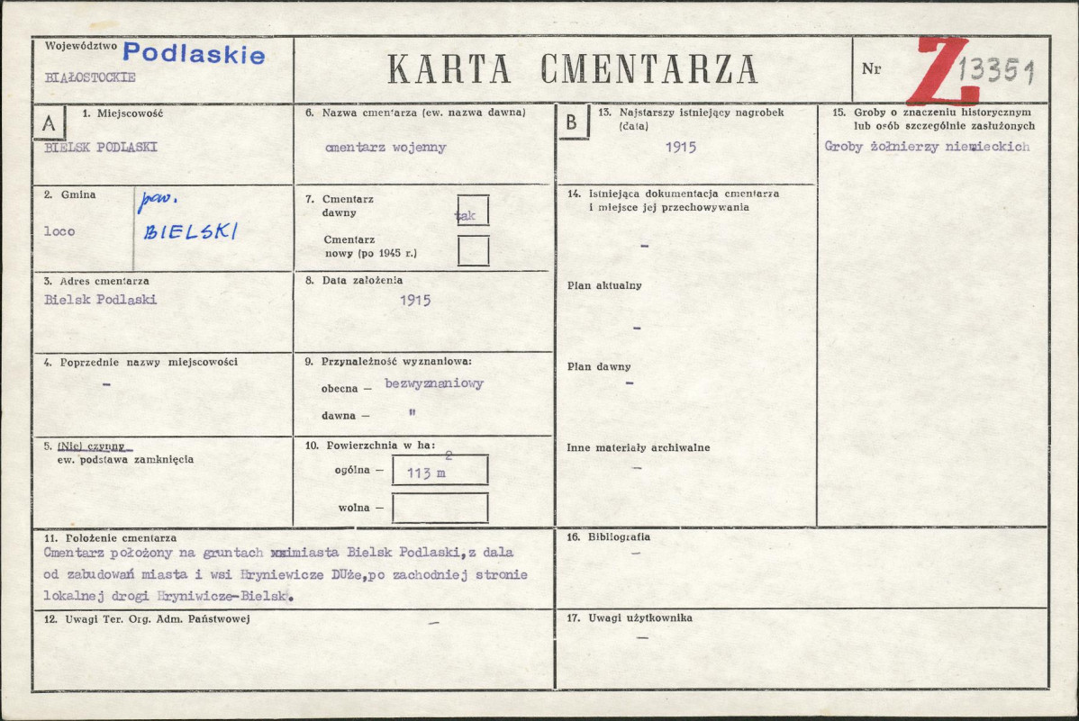 Karta cmentarza, skan nr 1