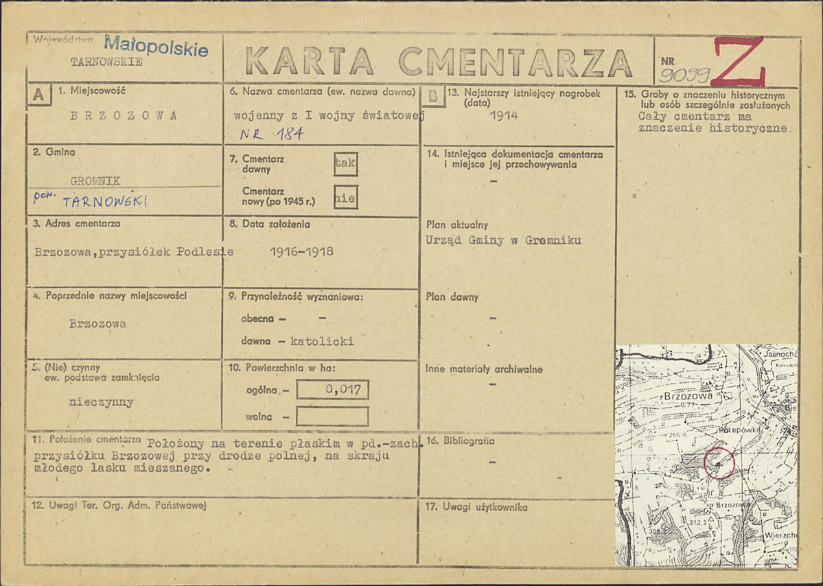 Karta cmentarza, skan nr 1