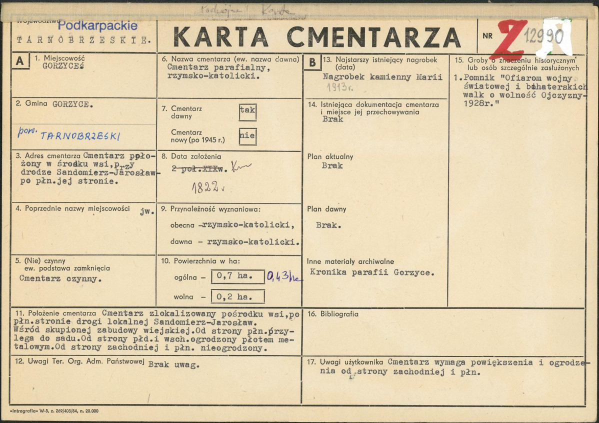Karta cmentarza, skan nr 1