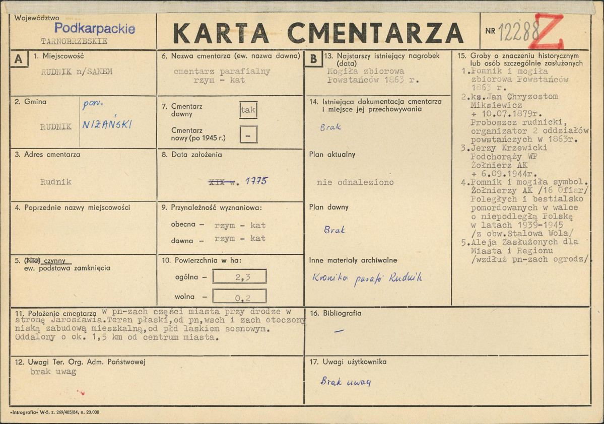 Karta cmentarza, skan nr 1