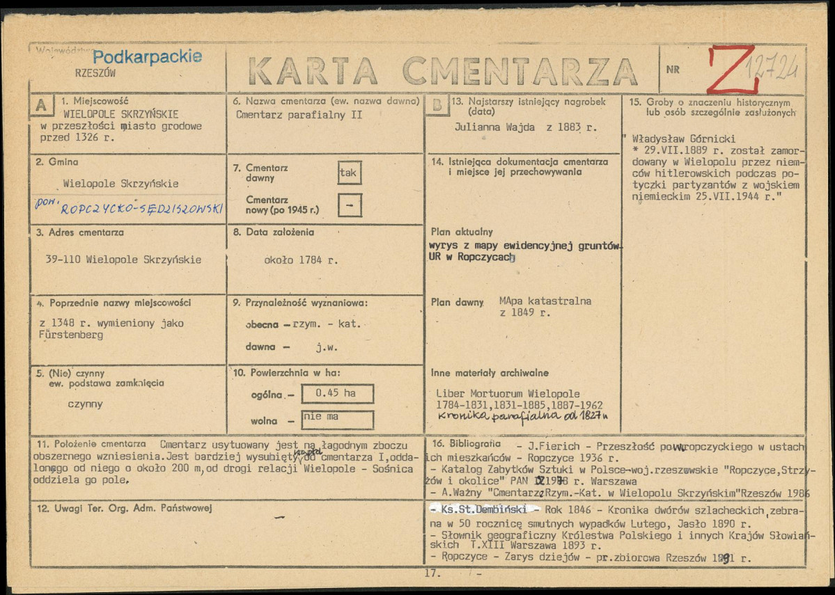 Karta cmentarza, skan nr 1