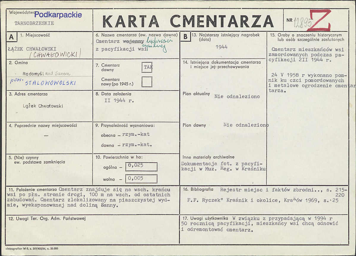 Karta cmentarza, skan nr 1
