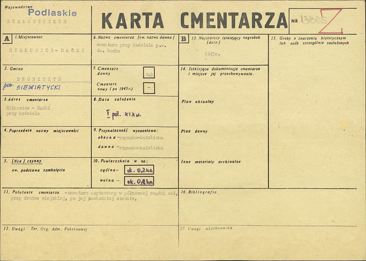 Karta cmentarza, skan nr 1