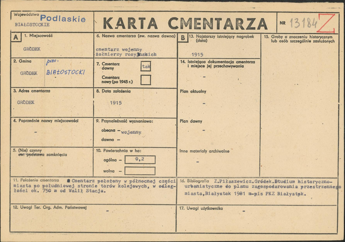 Karta cmentarza, skan nr 1