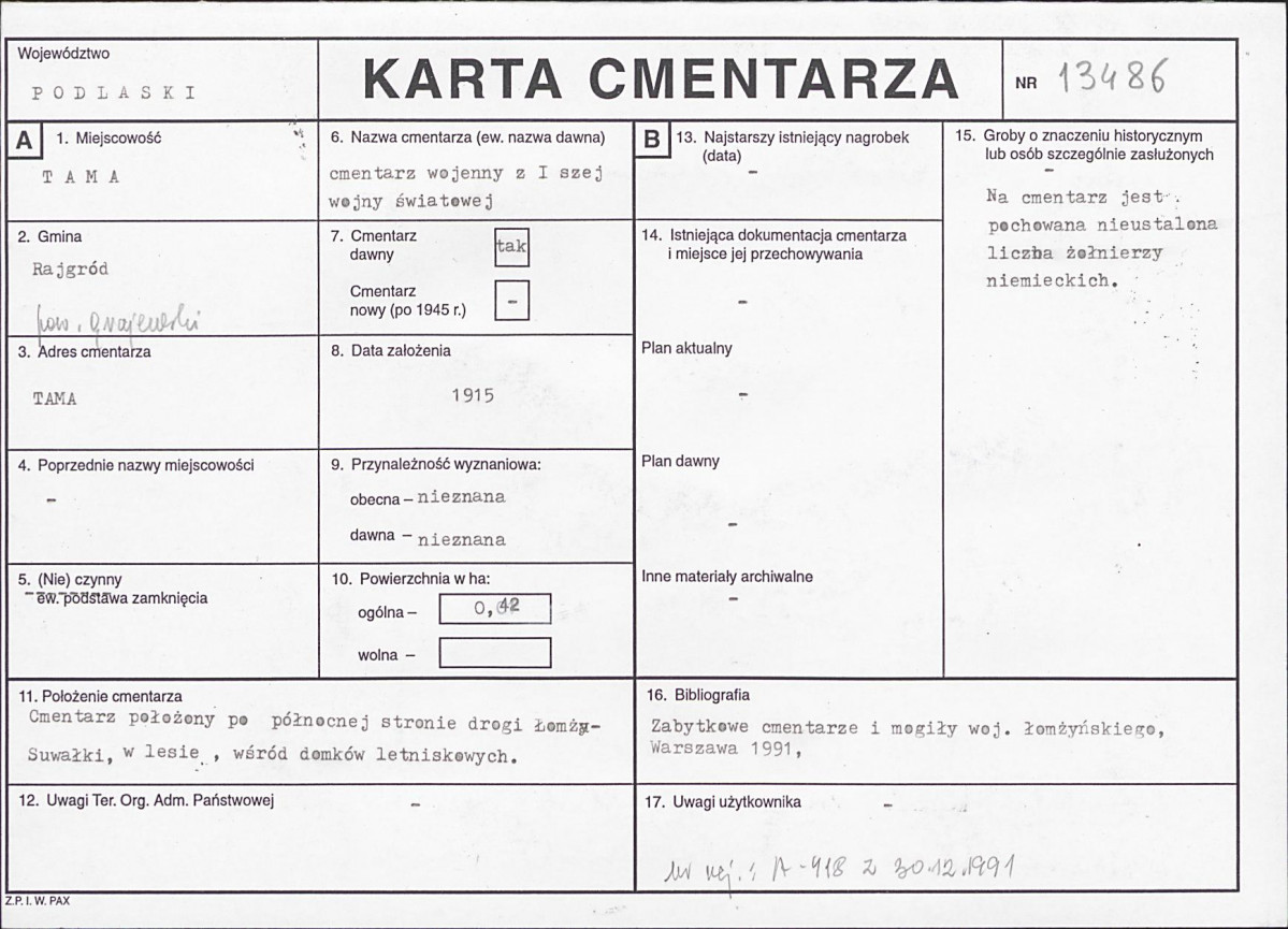 Karta cmentarza, skan nr 1