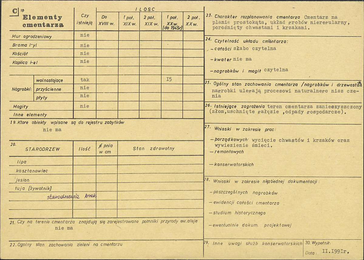 Karta cmentarza, skan nr 2