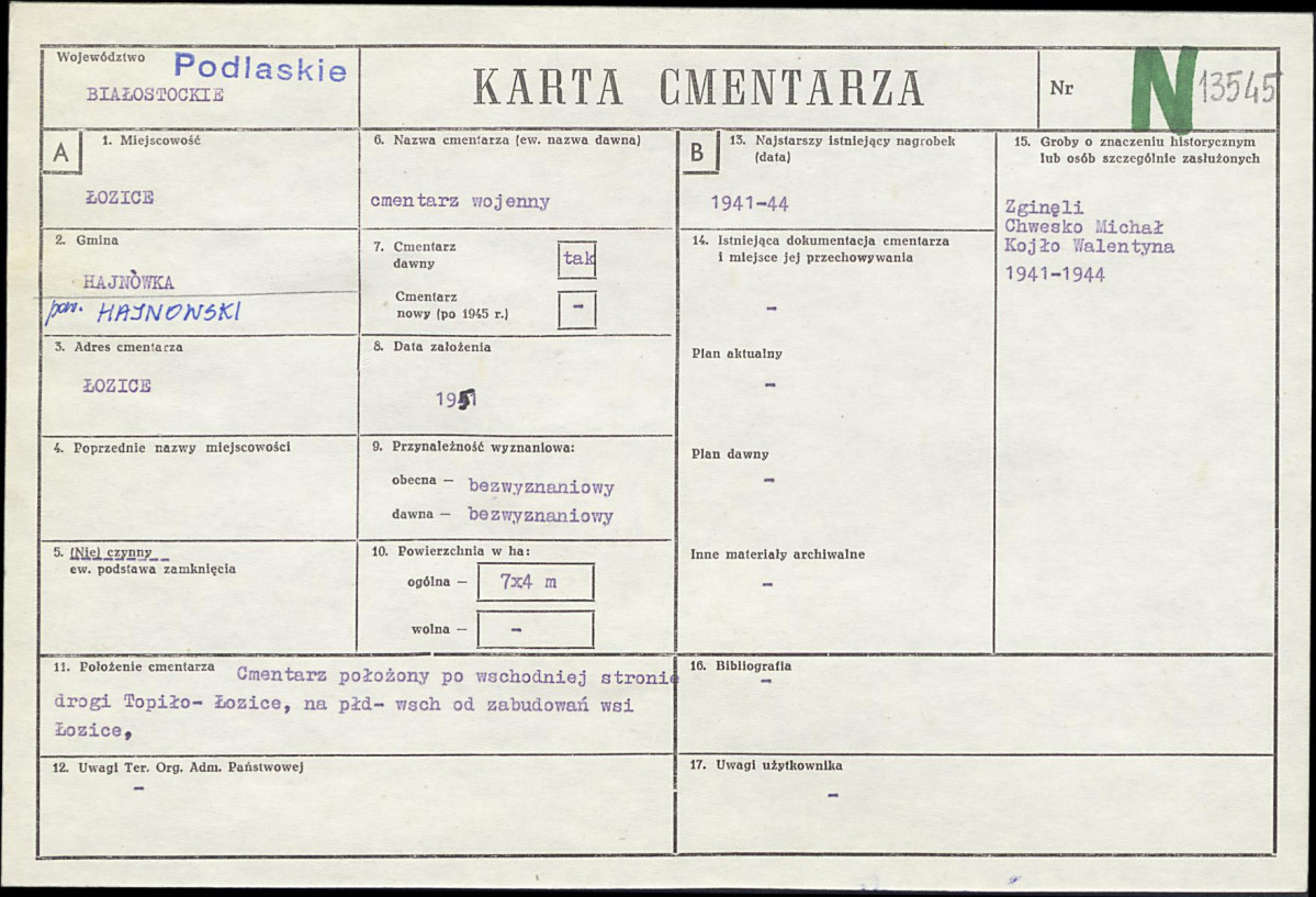 Karta cmentarza, skan nr 1