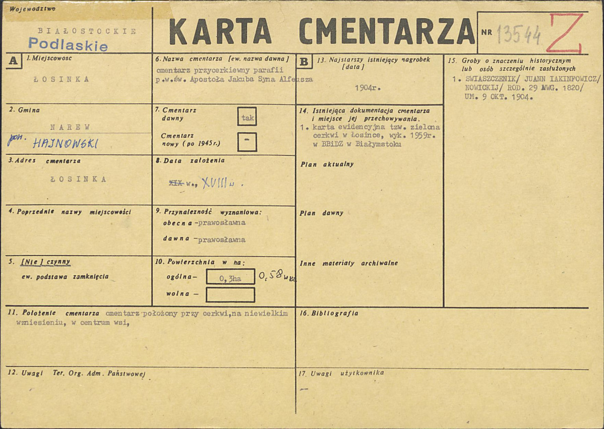 Karta cmentarza, skan nr 1