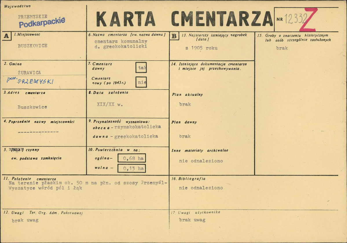Karta cmentarza, skan nr 1