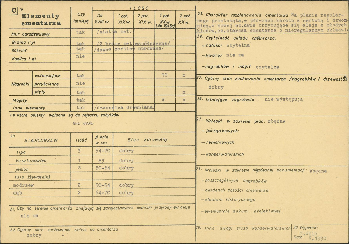 Karta cmentarza, skan nr 2