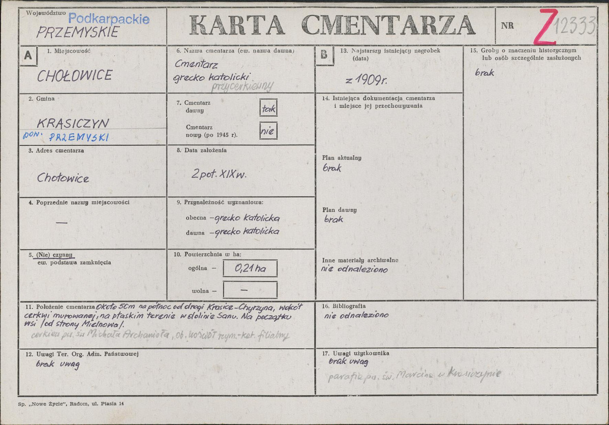Karta cmentarza, skan nr 1