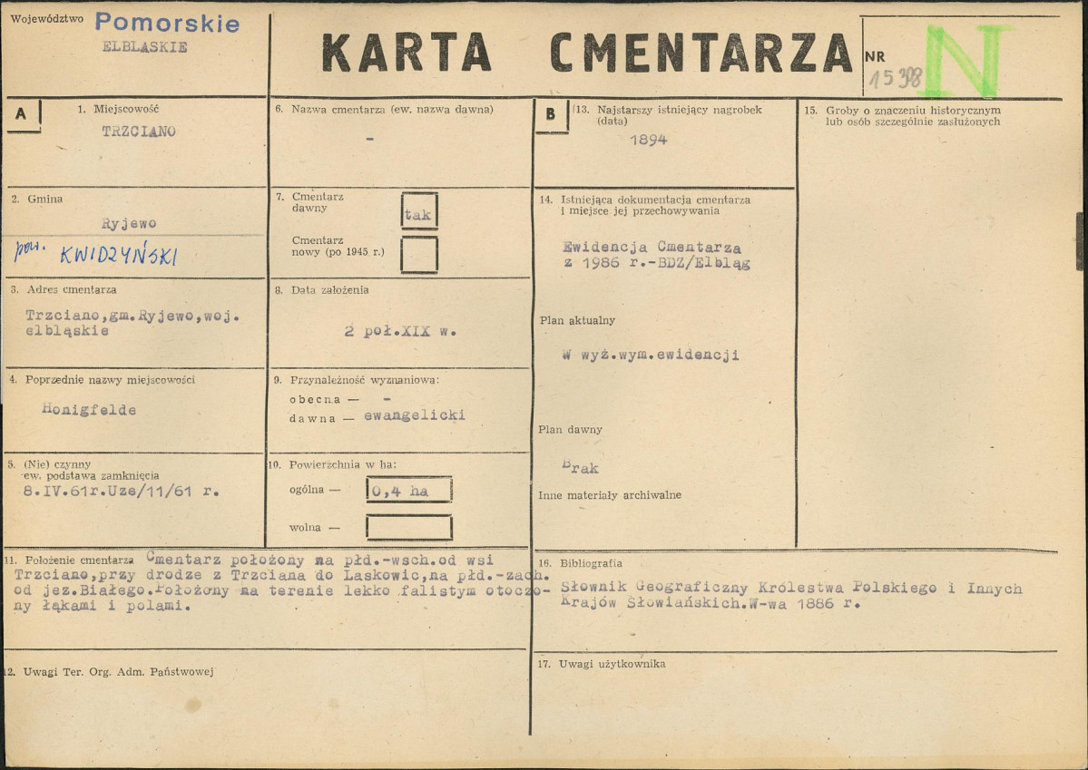 Karta cmentarza, skan nr 1