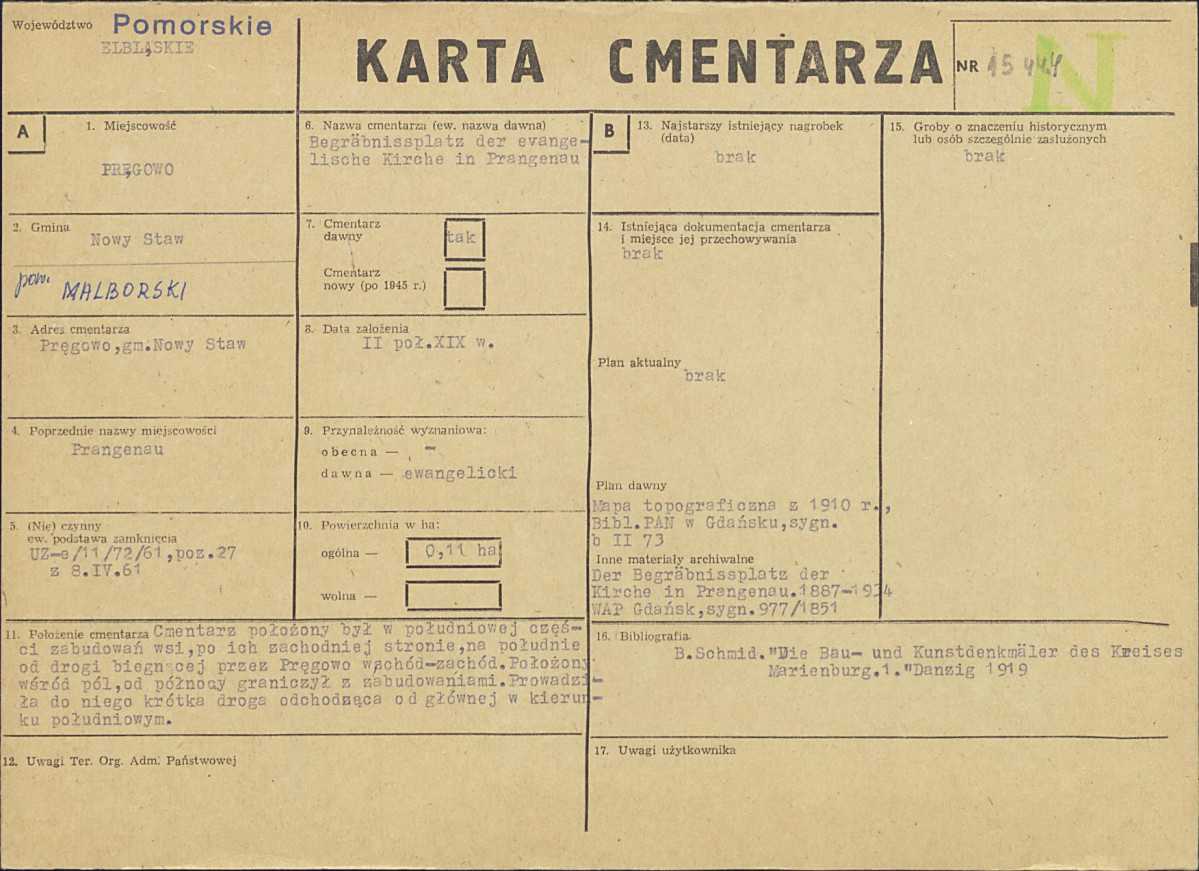 Karta cmentarza, skan nr 1