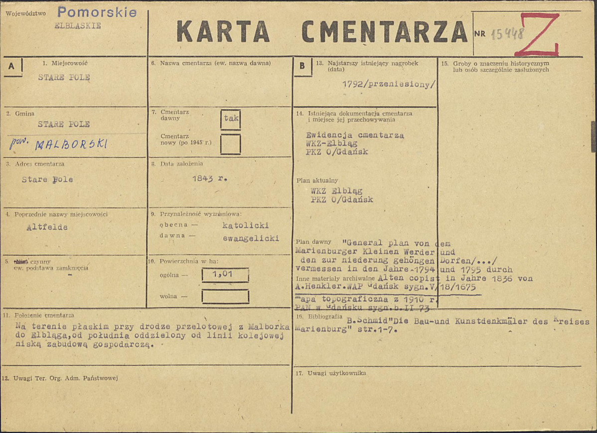 Karta cmentarza, skan nr 1