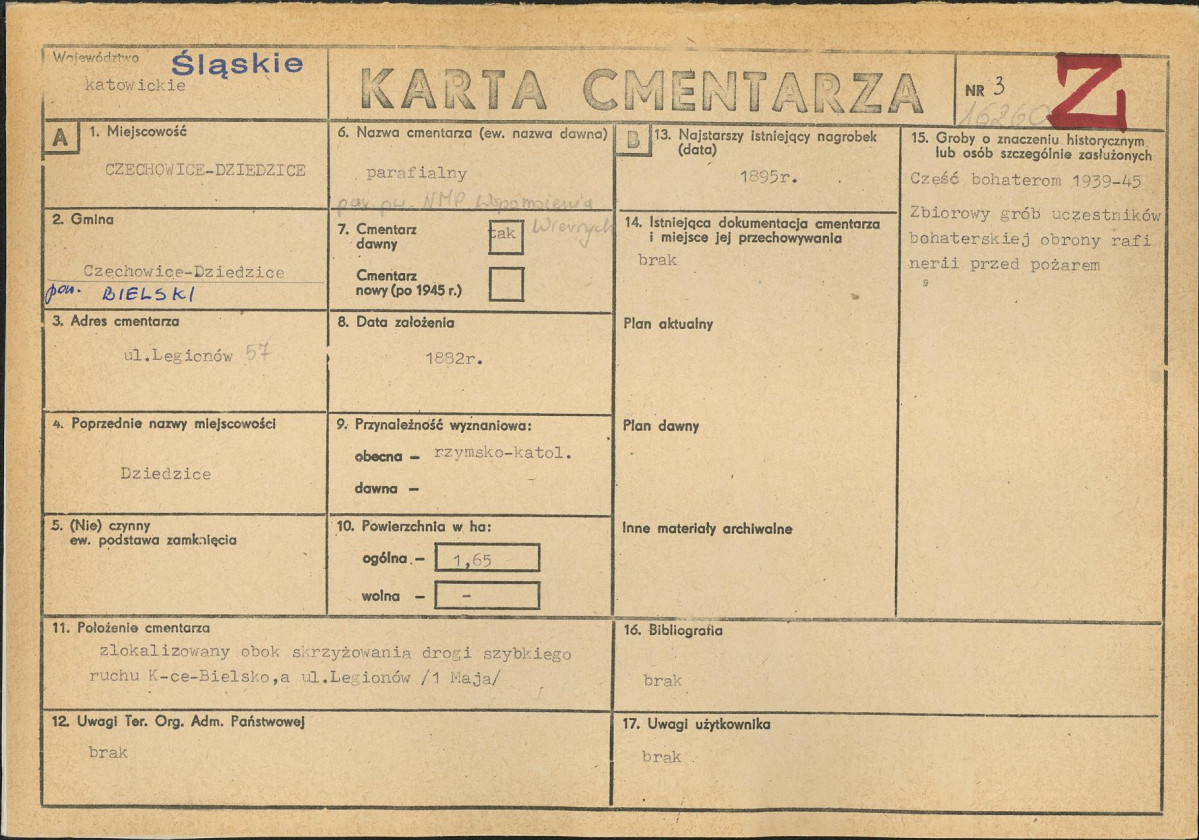 Karta cmentarza, skan nr 1