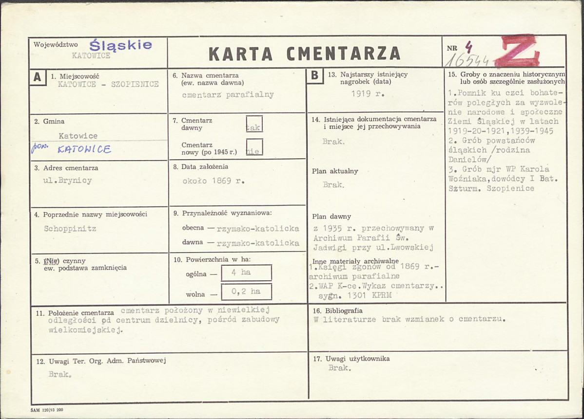 Karta cmentarza, skan nr 1