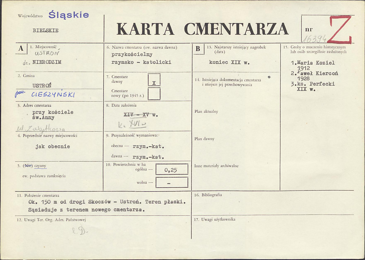 Karta cmentarza, skan nr 1