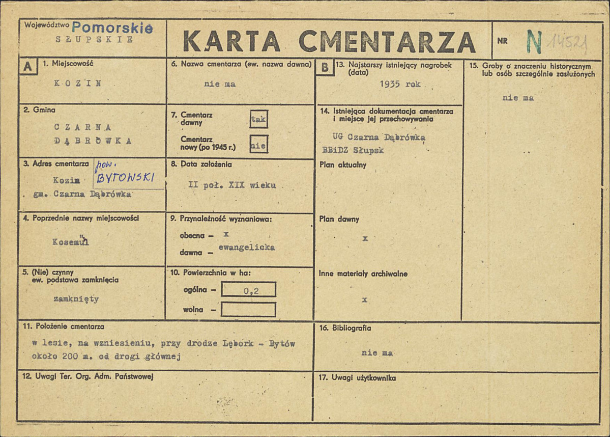 Karta cmentarza, skan nr 1
