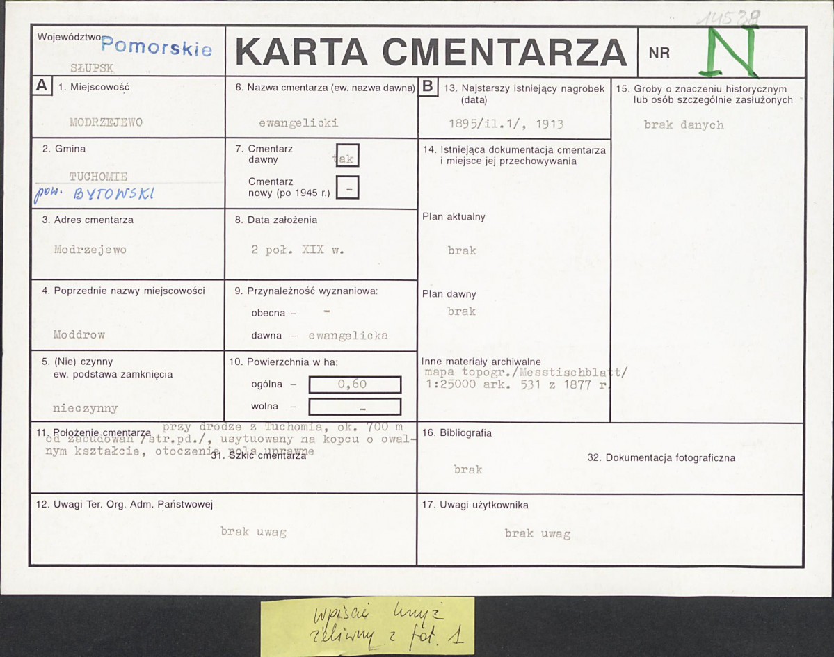 Karta cmentarza, skan nr 1