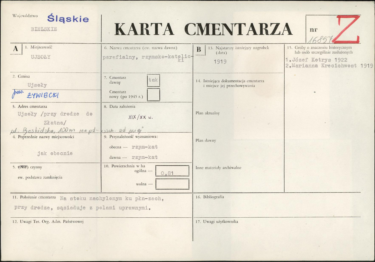 Karta cmentarza, skan nr 1