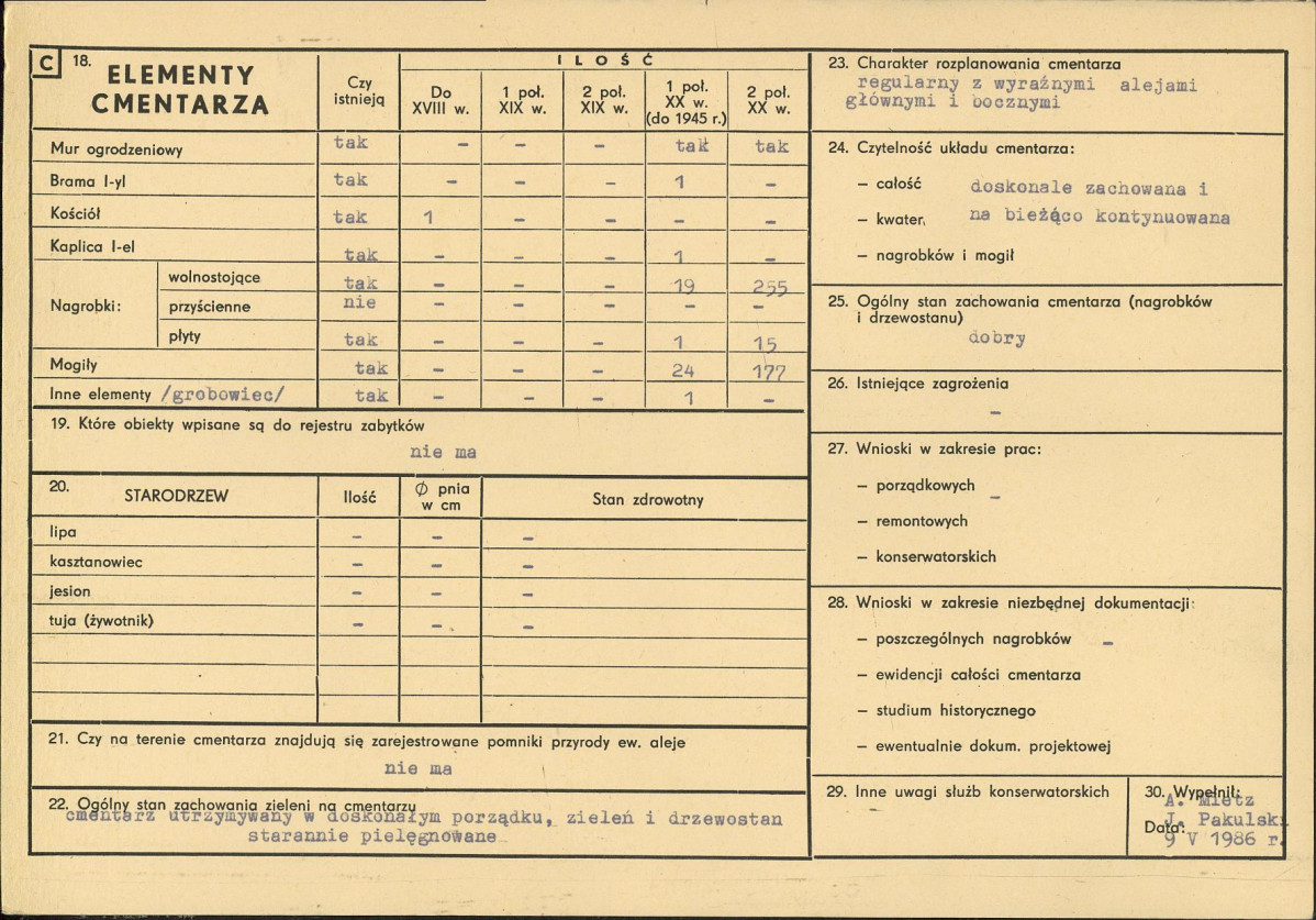 KC - Karta cmentarza, skan nr 2