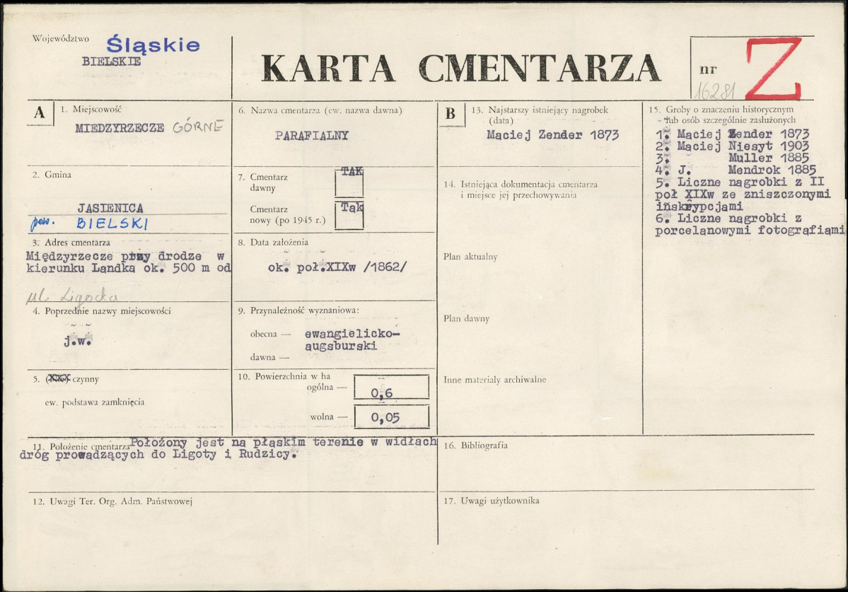 Karta cmentarza, skan nr 1
