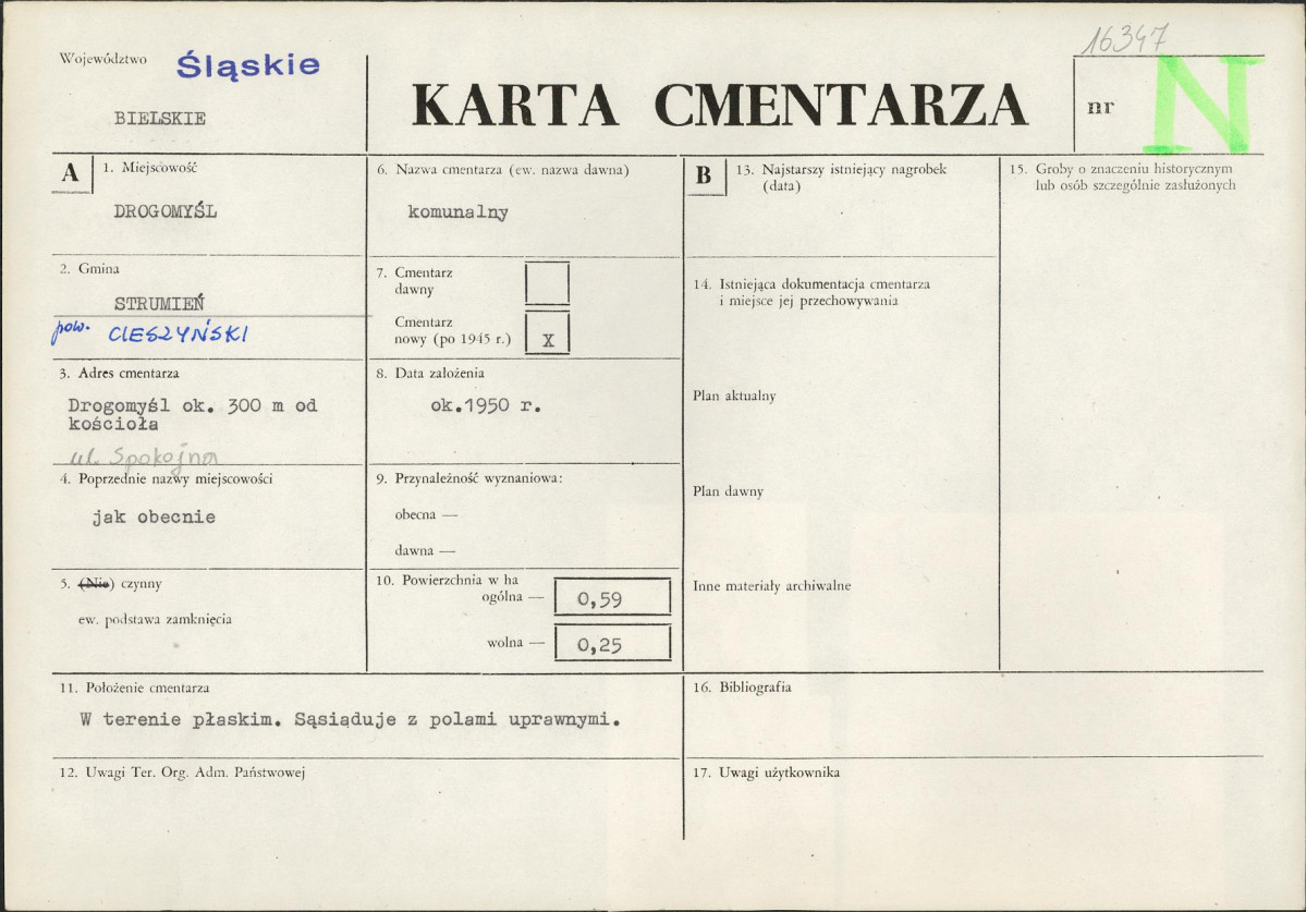 Karta cmentarza, skan nr 1