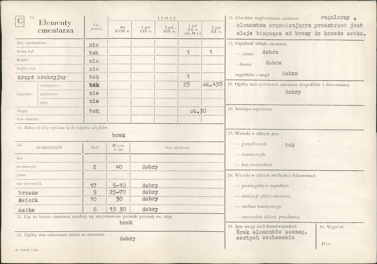 Karta cmentarza, skan nr 2