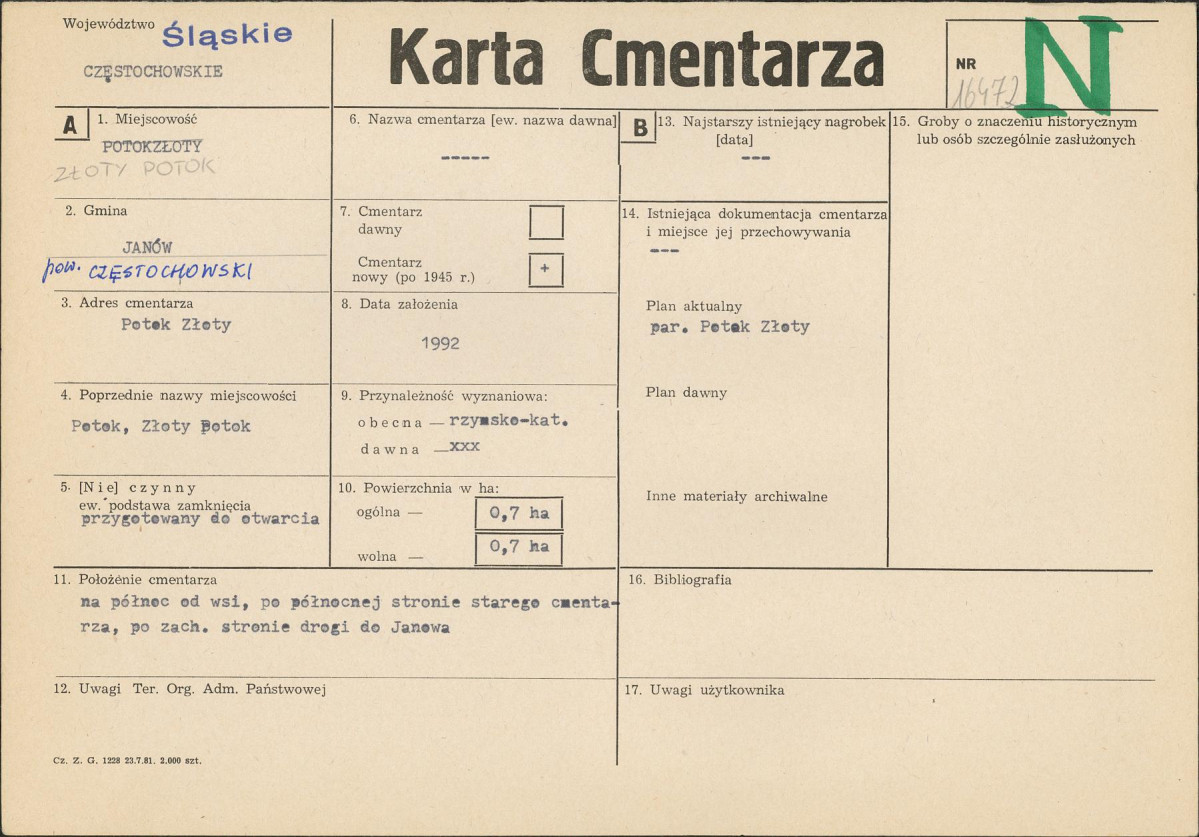 Karta cmentarza, skan nr 1