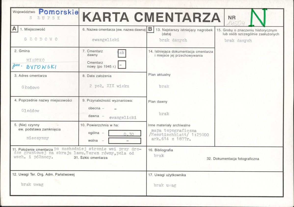Karta cmentarza, skan nr 1