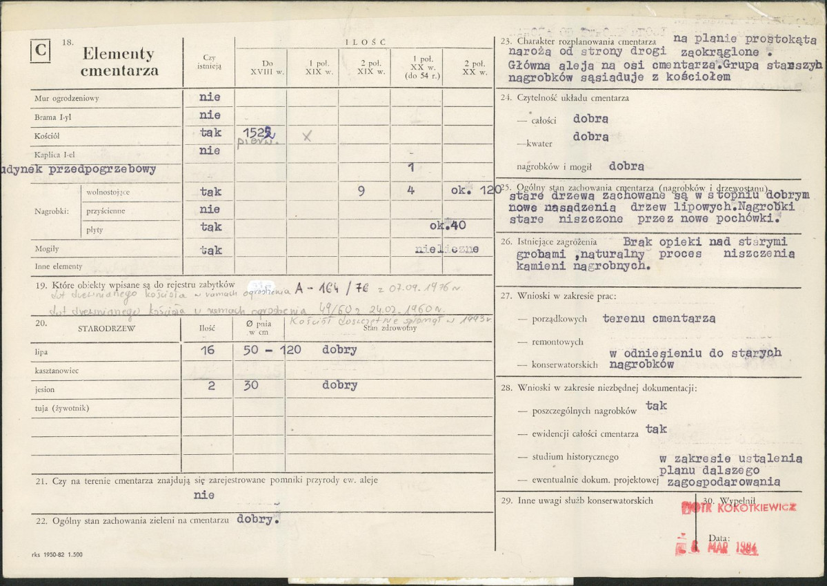 Karta cmentarza, skan nr 2