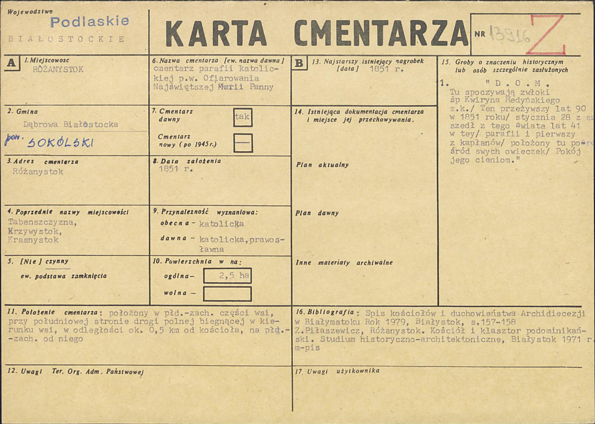 Karta cmentarza, skan nr 1