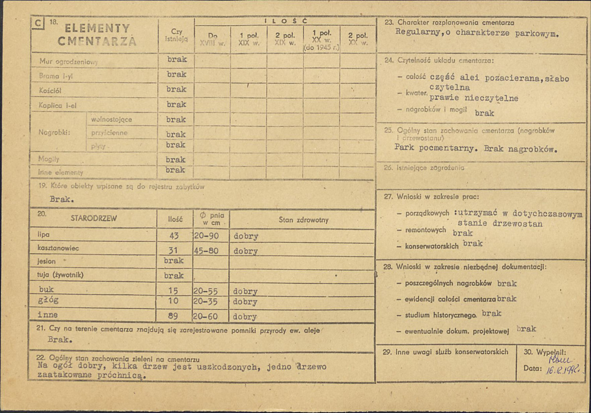 Karta cmentarza, skan nr 2