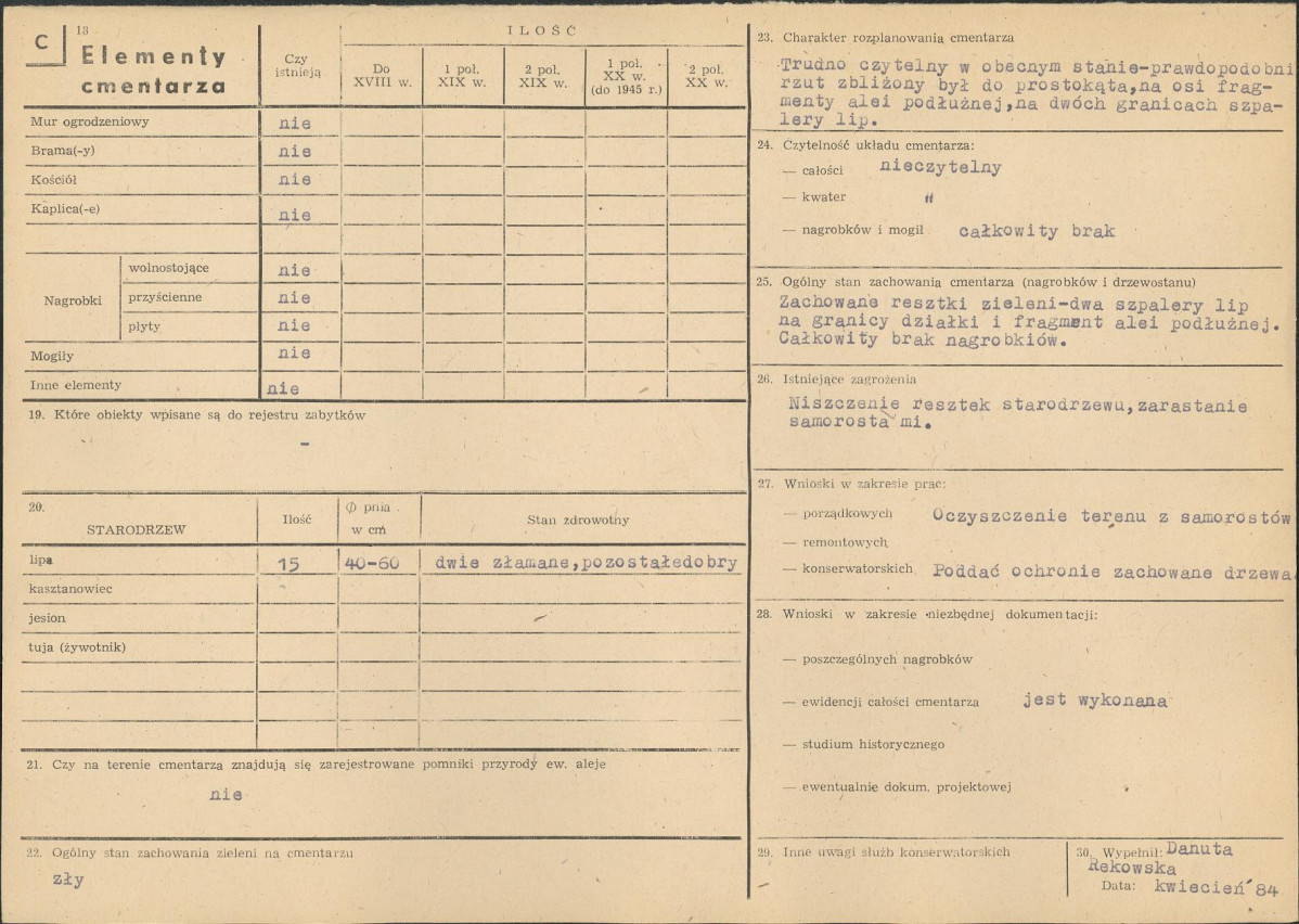 Karta cmentarza, skan nr 2