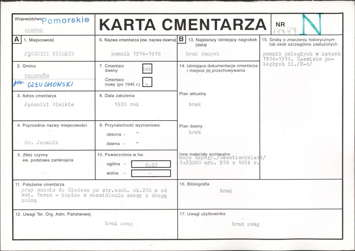 Karta cmentarza, skan nr 1