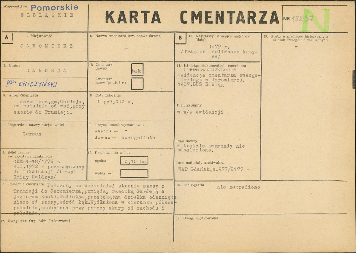 Karta cmentarza, skan nr 1