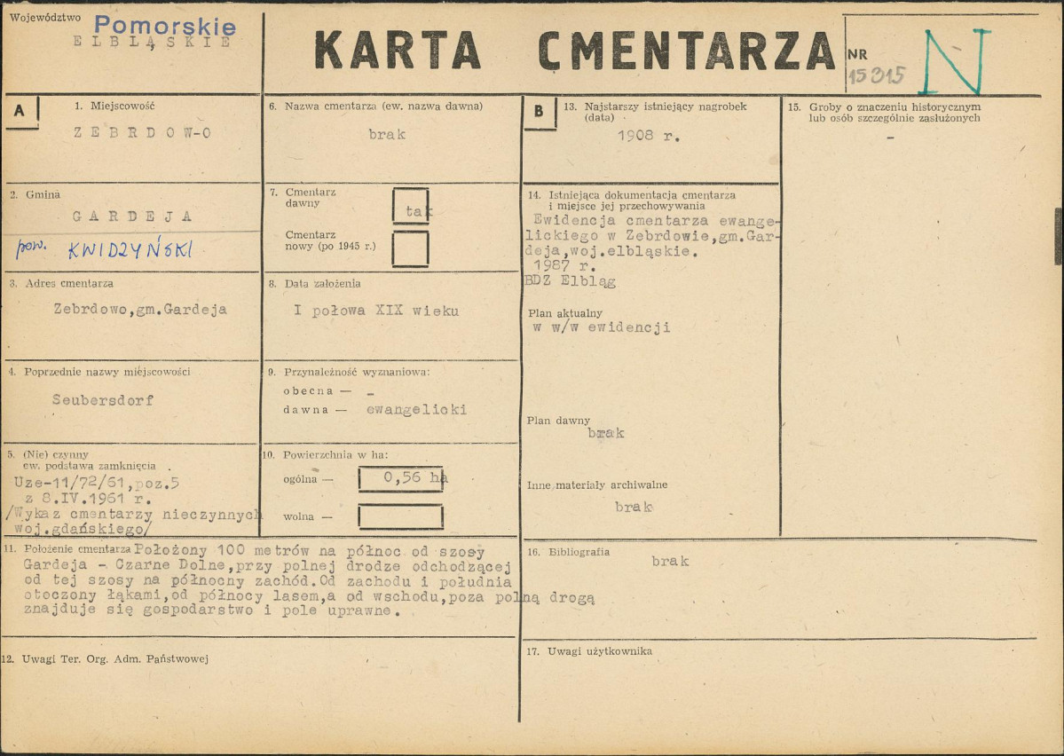 Karta cmentarza, skan nr 1