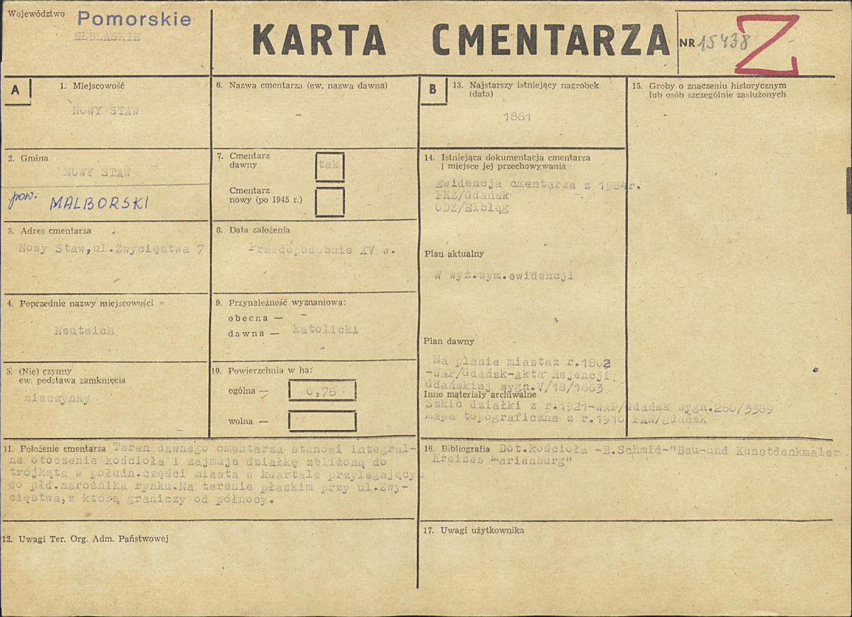 Karta cmentarza, skan nr 1
