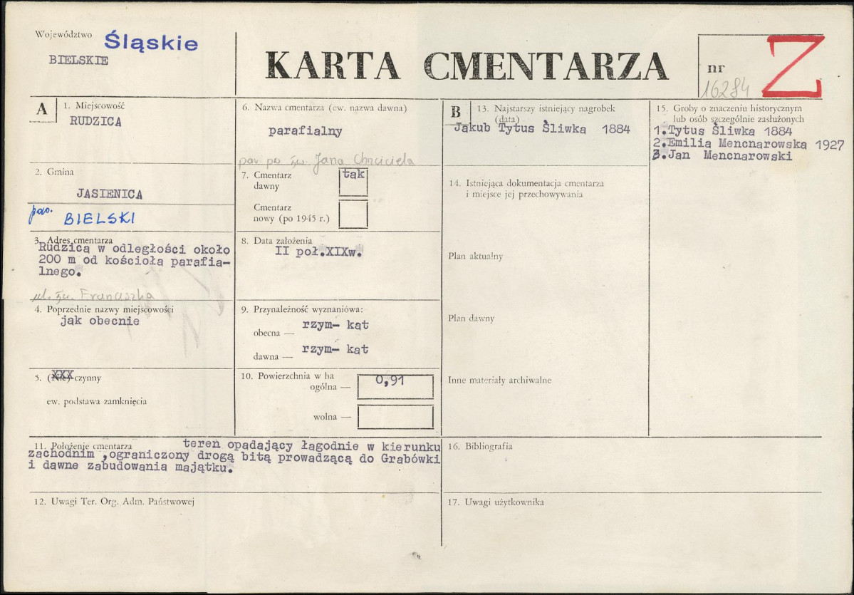 Karta cmentarza, skan nr 1