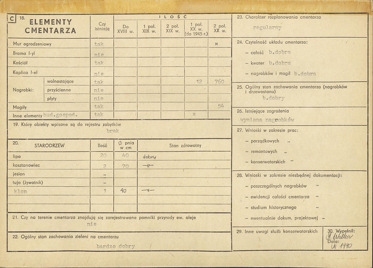 Karta cmentarza, skan nr 2