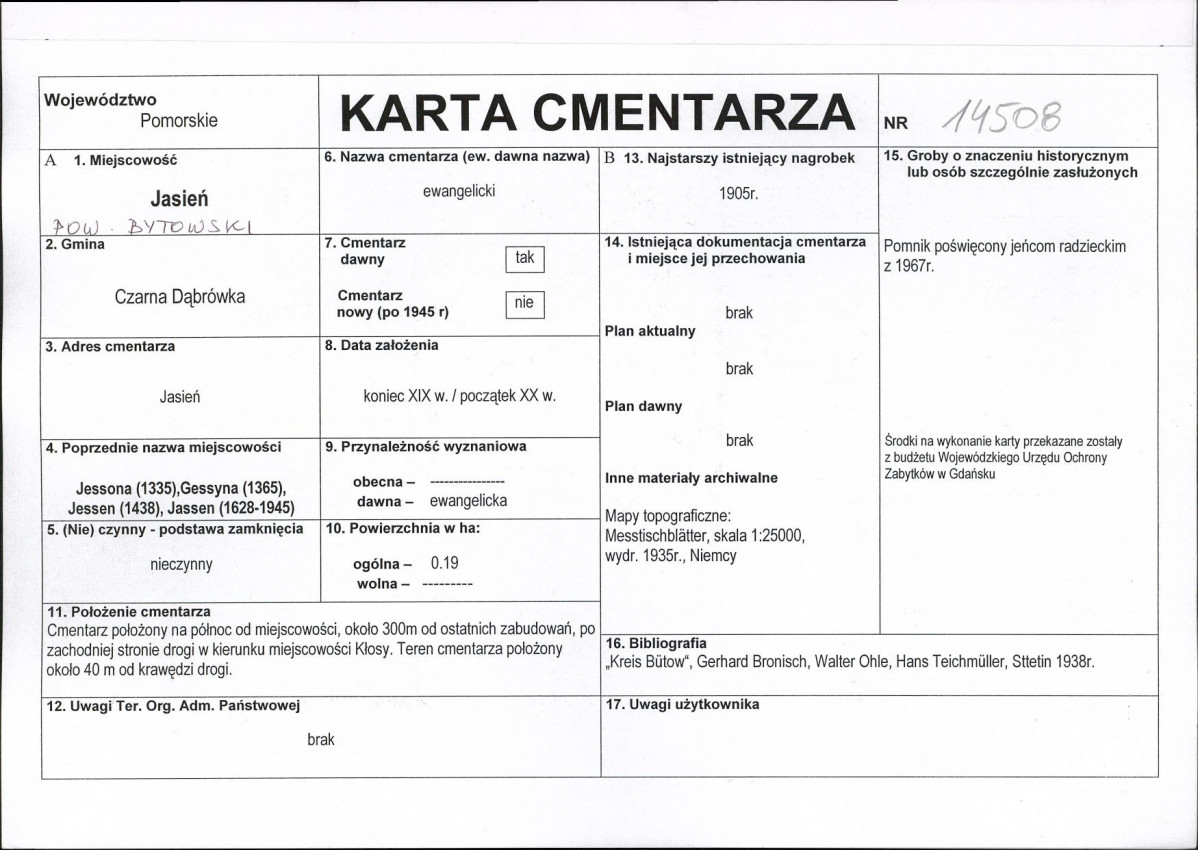 Karta cmentarza, skan nr 1