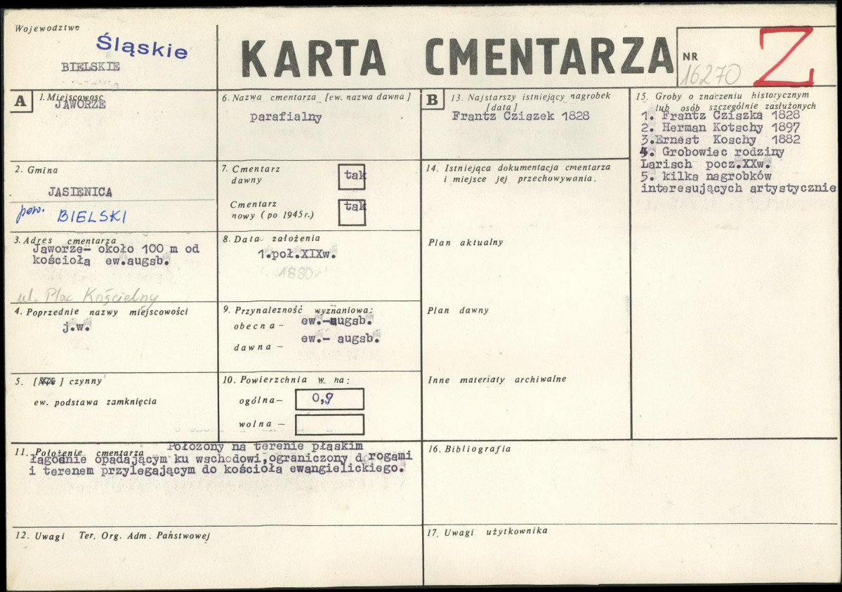 Karta cmentarza, skan nr 1