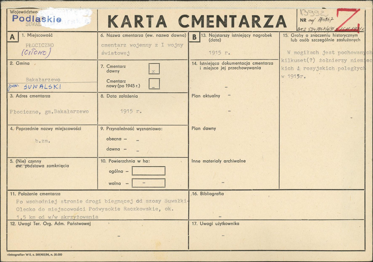 Karta cmentarza, skan nr 1