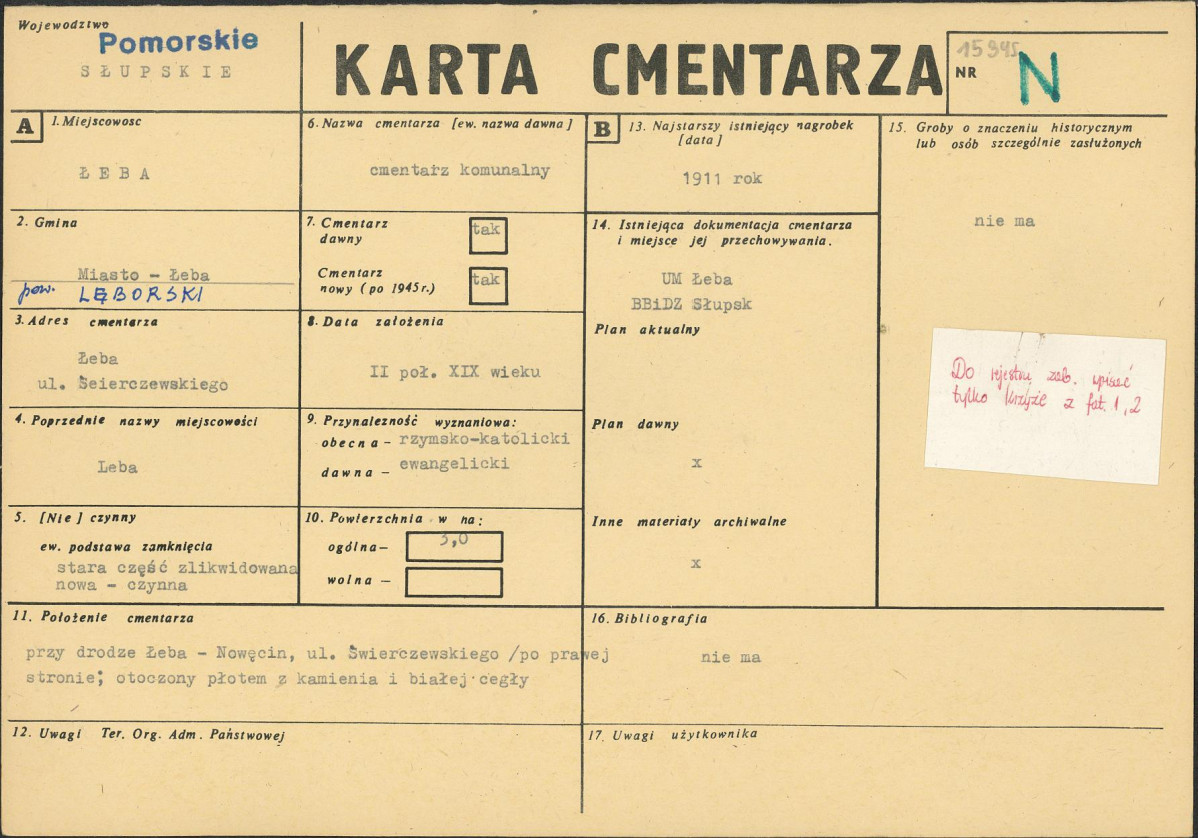 Karta cmentarza, skan nr 1